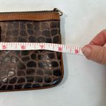 Dooney & Bourke Brown Croc Embossed Leather Large Slim Wristlet Clutch READ Photo 11