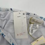 Shoshanna  Bikini Bottoms Triangle String Tie Waist Blue Floral NWT Size Small Photo 6