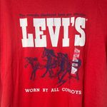 Levi's Red Cowboy The Perfect Logo Cotton T-Shirt Size XL New With Tags Photo 2