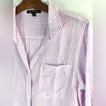 Velvet Heart  L Purple Striped Button Down Pocketed Shirt Photo 1