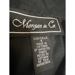 NEW Morgan & Co. Black Sequin Long Sleeve Crop Top Pencil Mini Skirt 2 Pc Set 1 Size 0 Photo 5