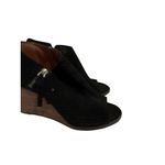 Lucky Brand Black Suede Bootie Wedges Size 39/9 Photo 1