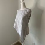 Tibi  white pinstripe sleeveless asymmetrical top size 4 Photo 2