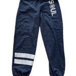 Soul cycle blue with white accents sweatpant joggers Photo 0