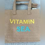 Vitamin Sea Woven Paper Straw Tote Bag Collection XIIX Natural NWT Tan Photo 8