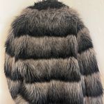 Custom Made Luxurious Faux Fur Striped Coat large. Photo 6