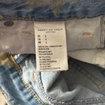 American Eagle Mom‎ Shorts Sunflower Floral Print Denim Shorts 4 Festival Casual Blue Photo 6