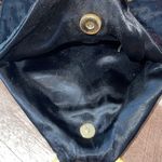 Vintage Retro Womens Sequin Beaded Bamboo Handle Fringe Handbag Black Maroon OS Photo 6