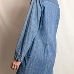 Guess vintage 90s blue chambray chinese knot button down long sleeve mini dress by Photo 3