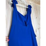 Lulus NWT  Summer Invite Royal Blue Tie-Strap Tiered Midi Dress Wedding Gala XXL Photo 5