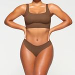 SKIMS NAKED SCOOP LONGLINE BRALETTE JASPER XS Photo 1