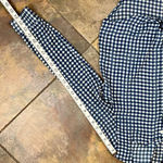 About A Girl  Plaid Sheer Button Down Long Sleeve Medium Photo 4