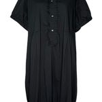 Old Navy  3X Knee Length Dress Puff Sleeve Ruffle Collar Minimalist Black‎ Simple Photo 0