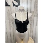No Boundaries Faux leather black corset crop top Photo 2