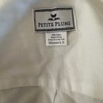 Petite Plume End On End Pajama Top Cotton Small White and Navy Photo 3