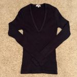 AGOLDE ‎ Tavi V-Neck Bodysuit Top Long Sleeve Ribbed Knit black size S Photo 1