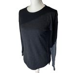 Smartwool  Women's Shadow Pine Colorblock Sweater Charcoal Heather XS Photo 2