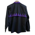 Vintage Roper Women’s Western Black Purple Button Up Shirt Size Large Made USA Photo 1
