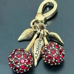 Juicy Couture Retired Pavè Red Cherry Charm Enameled Leaves With Box 16g Photo 7