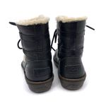 UGG  Caspia 1932 Lace Up Leather Booties Black 9 Photo 8