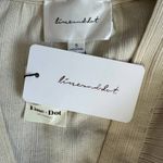 Line and Dot  White Ruched Crop Top SMALL Long Balloon Sleeves Plunging  $97 NEW Photo 6