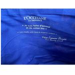 L'occitane Christmas Holiday Makeup Cosmetic Travel Bag Cotton Zippered Blue Photo 4