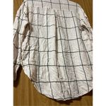 Lush Clothing Lush White Plaid Woman’s Long Sleeve V-Neck Top Size Medium Photo 11