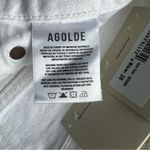 AGOLDE  Womens White Denim Loose Fit Parker Long Shorts Cotton Size 26 NWT Photo 5