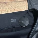 Aerie Offline by  NEW Women's Black Faux Leather Pull-On Leggings Sz L Real Luxe Photo 2