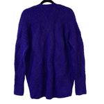 Anthropologie Moth Purple Cable Knit Wool Alpaca Blend Cardigan Photo 2