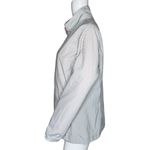 New Balance  Jacket Women Large Gray White Stripe Windbreaker Workout Athleisure‎ Photo 3