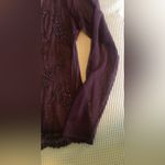 Amethyst NY & comp. Shear mesh top with beaded work  low V-neck Photo 3