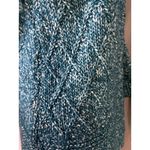 Soft Surroundings Blue Marled Knit Zip Front Tunic Mock Neck Sweater L (est) Photo 2