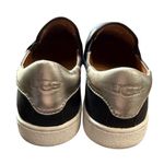 UGG  Black Leather Slip-On Sneakers Size 6.5 Photo 2