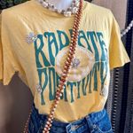 Wildfox Pale Yellow Radiate Positivity Boho Hippy Daisy Graphic T Shirt Photo 2
