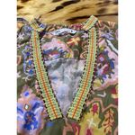 ZARA  Womens Size Small Long Sleeve Colorful Embroidered Tunic Shirt Peasant Boho Photo 5