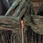 Lulu’s Metallic Deep Plunge Mini Dress Size M Photo 5