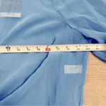 Topshop  Women’s Baby Blue Sheer Twist Front Blouse Sz 4 Photo 6