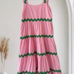 &merci & Merci Tiered Rik Rak Midi Dress Large with Pockets Photo 2