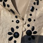 Expo New York Beaded SS Shell/LS Jacket Ray/Poly TN Black Beads Silky 8P Photo 5