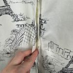 Chico's No Iron Paris Print Button Down Shirt Sz 1 Medium Long Sleeve Travel Chic Photo 1