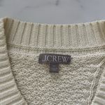 J.Crew  Aran Sweater Cable Knit V-Neck Pullover Cream XS tennis prep Scandi Chic Photo 2
