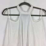 Free People  Drift Away White Cold Shoulder Balloon Sleeves Tunic Dress Medium Photo 4