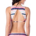 Lucky Brand NWT  Keyhole Back striped Bikini Top Photo 1