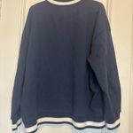 Lululemon Perfectly Oversized Ringer Crew Club Blue / Light Ivory Size XL Photo 3