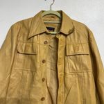 Atkinson Tan Faux Leather Vintage Jacket Sz L Size L Photo 2