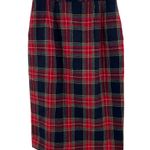 Leslie Fay Haberdashery wool blend plaid knee length pencil skirt academia preppy vintage Photo 0
