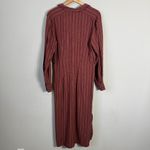 Free People Audrey Stripe Midi Dress Women's Small Red Button Up Collared Boho Photo 11