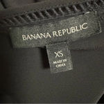 Banana Republic  Black Cut Out Back V Top Moderately Sheer Side Slits Size XS Photo 4