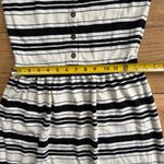J. Crew Striped Knee Jumper Dress SZ Small Button Back Scoop Neck Cotton Preppy Black Photo 7